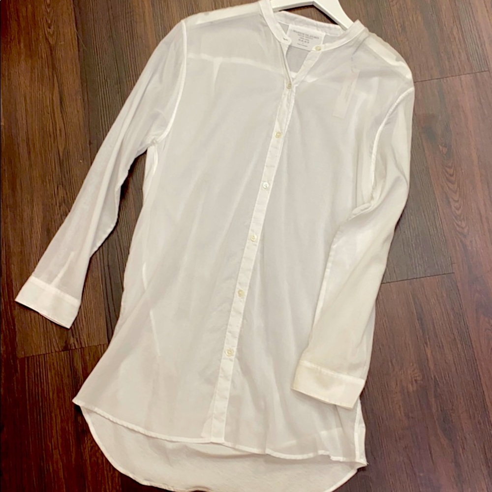 Cotton Mandarin Neck Chemise